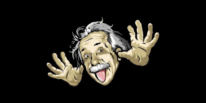 1920x1080 Funny Face Cover Cartoon Albert Einstein Black #3383 Wallpaper