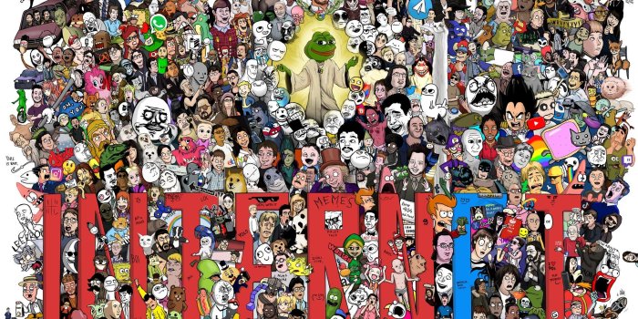 1939x1536 Really cool wallpaper of almost all internet memes up to last year