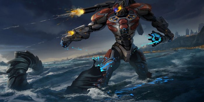 1332x850 Wallpaper sea, fiction, robot, giant, pacific rim, jaeger images for