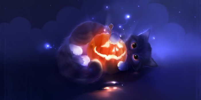 1920x1080 Cute Cat Halloween Wallpaper (65+ images)