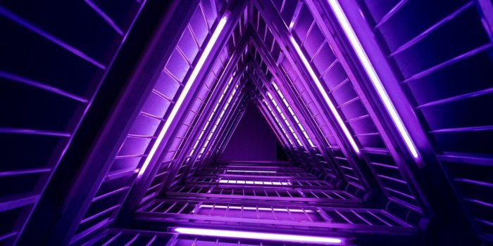 1332x850 Wallpaper purple, neon, ladder, light, neon, purple, ladder images