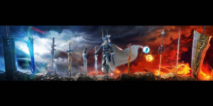 3840x2160 Warrior of Light Swords Dissidia Final Fantasy NT 4K #5556