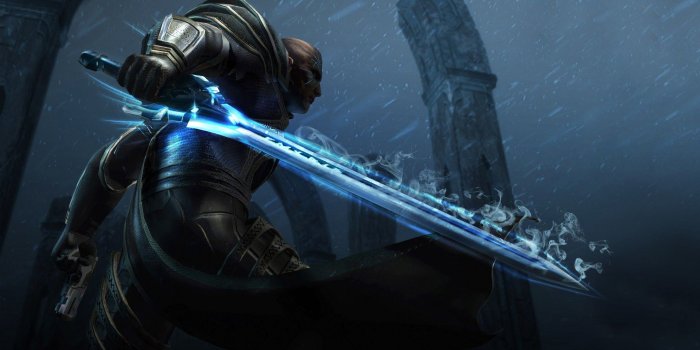 1920x1080 swords, light blue :: Wallpapers