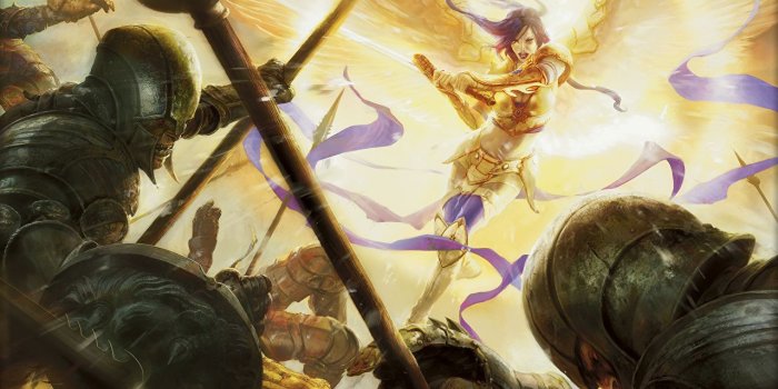 1280x800 Wallpaper Magic: The Gathering Spear armour Swords Helmet Warriors