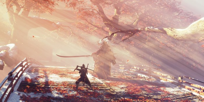 10000x4286 Photo Sekiro: Shadows Die Twice Rays of light Ninja 10000x4286