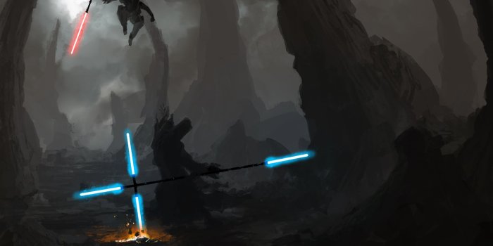 2000x1200 Star Wars Jedi Vs Sith Illustration Desktop Wallpaper