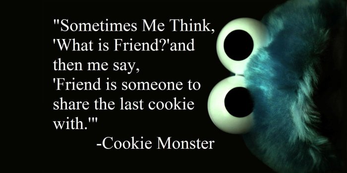 1920x1200 Cookie Monster about friends wallpaper - Quote wallpapers - #27488