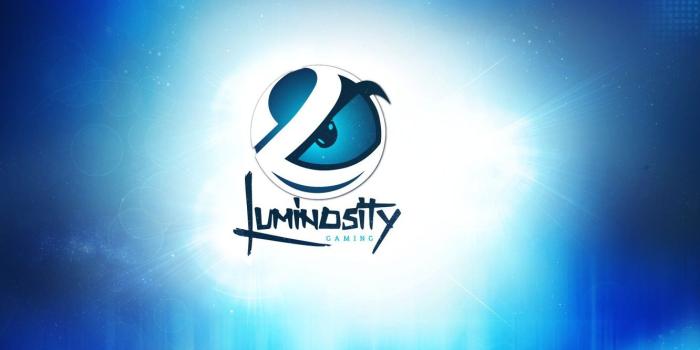 1332x850 Wallpaper logo, blue background, csgo, cs go, Luminosity Gaming