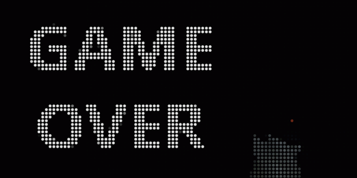1920x1080 Led Message Game Over Candle Blown. A message text, Game Over, near a  candle being blown (flame disappearing), in a LED board dot style. Stock  Video