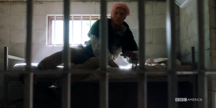 1920x1080 Bart and Panto Bond Over Donuts | Dirk Gently's Holistic Detective