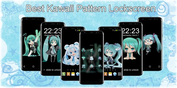 2000x1000 Chibi Miku Pattern Lock Screen and Wallpaper for Android - APK Download