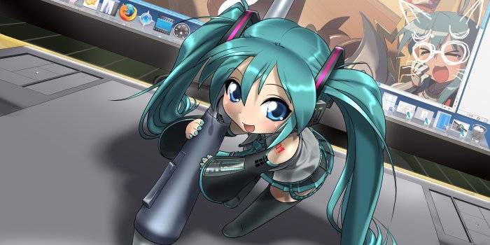 3200x2000 Chibi Hatsune Miku Wallpaper For Iphone > Minionswallpaper