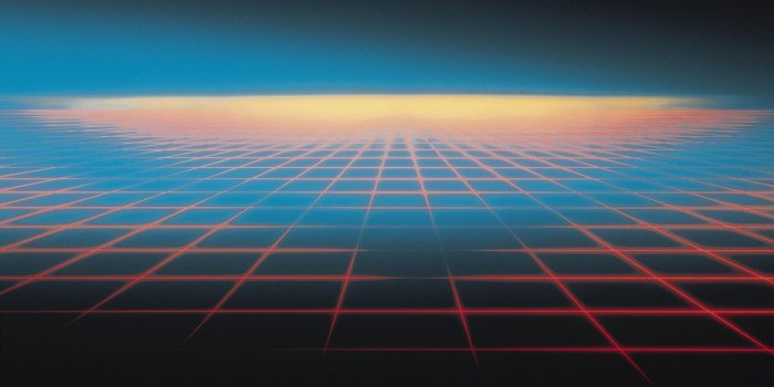 3822x2560 digital art, geometry, artwork, Tron, abstract, grid - wallpaper