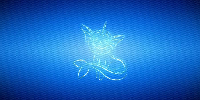 2560x1440 Download wallpaper 2560x1440 vaporeon, light, line, pokemon blue