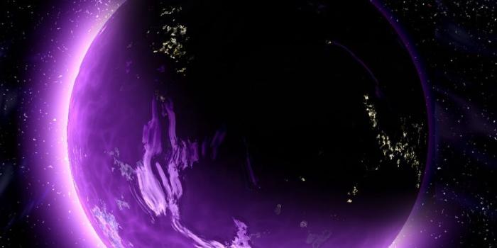938x1668 Download wallpaper 938x1668 planet, space, universe, galaxy, purple