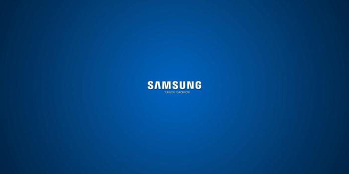 1920x1080 Download wallpaper 1920x1080 samsung, company, logo, blue, white