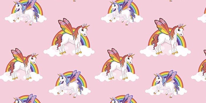 1000x1000 Rainbow Unicorn Wallpaper Girls Pink Multicoloured Pony Bright Kids Feature  Wall