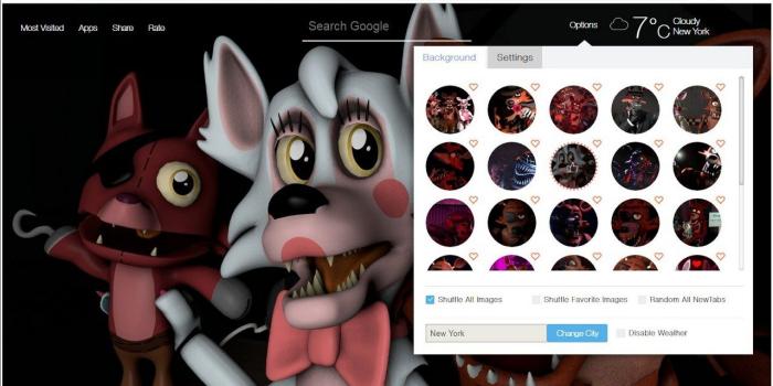1280x800 Foxy Wallpaper FNAF New Tab Themes | HD Wallpapers & Backgrounds