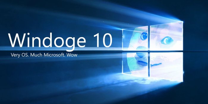 1920x1080 Windoge 10 text overlay, doge, Shiba Inu, Microsoft Windows, memes