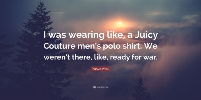3840x2160 Kanye West Quote: “I was wearing like, a Juicy Couture men's polo
