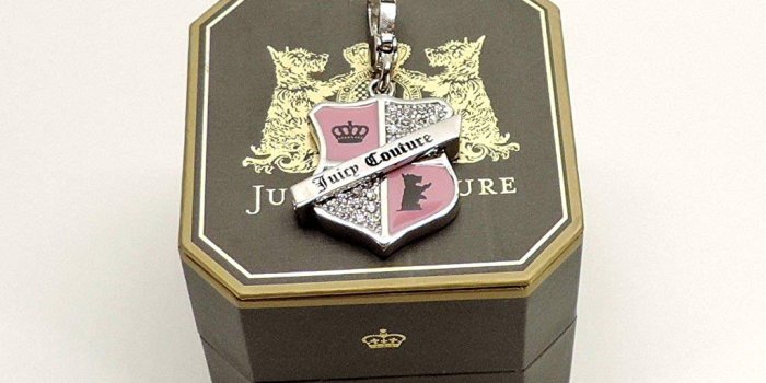 1024x768 Amazon.com: Juicy Couture Crystal Shield Charm Silvertone Pink