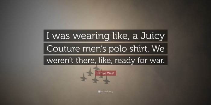 3840x2160 Kanye West Quote: “I was wearing like, a Juicy Couture men's polo