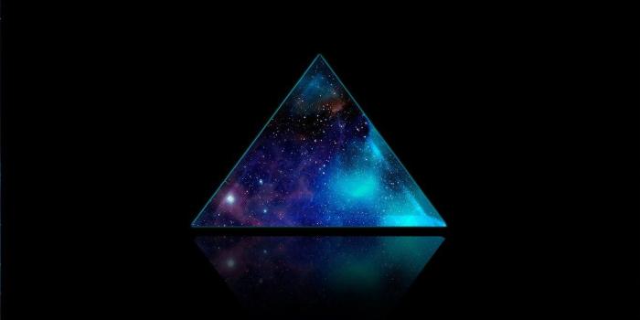 1366x768 space, Triangle, Galaxy, Backgound, Digital art HD Wallpapers