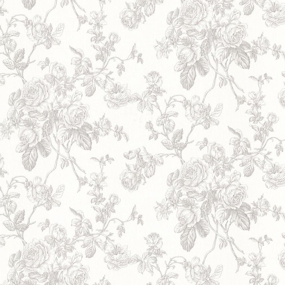 1000x1000 Annie Grey Floral Wallpaper