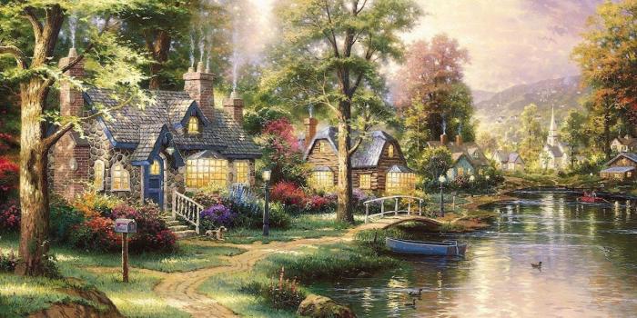 1280x800 65+ Scenic Painting Wallpapers - Download at WallpaperBro