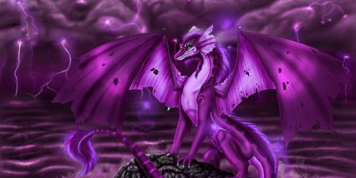 1024x768 Purple Dragon Wallpapers