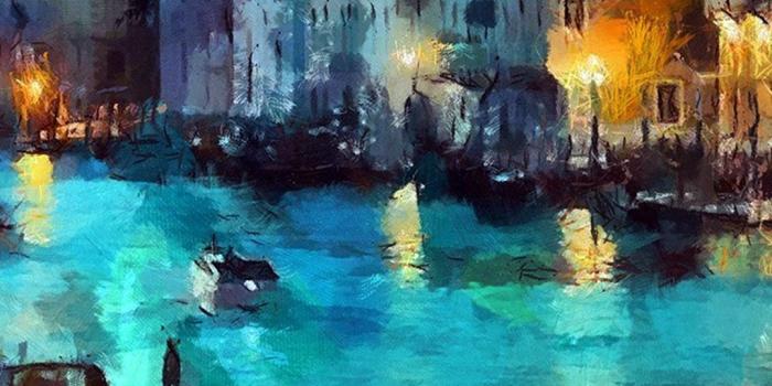 1080x1920 Art Classic Painting Water Lake Night Blue #iPhone #6 #plus