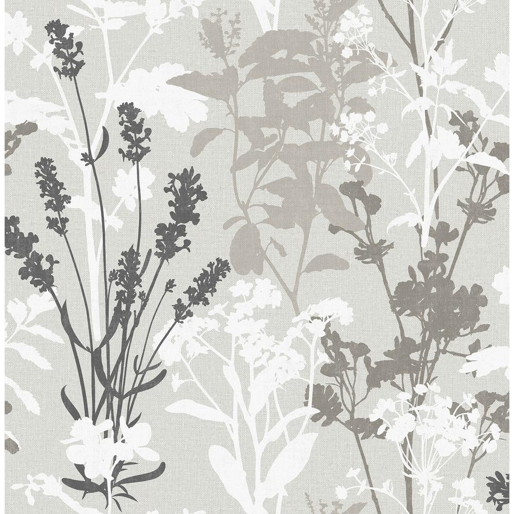 1000x1000 Pippin Grey Wild Flowers Wallpaper Sample