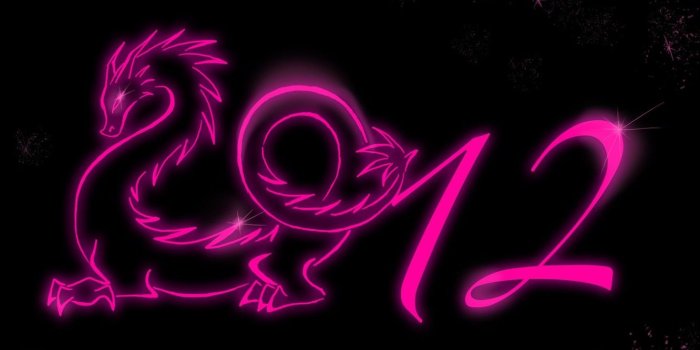 1332x850 Wallpaper purple, dragon, New Year, 2012, the year of the dragon