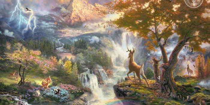1332x850 Wallpaper animals, mountains, birds, nature, river, cartoon