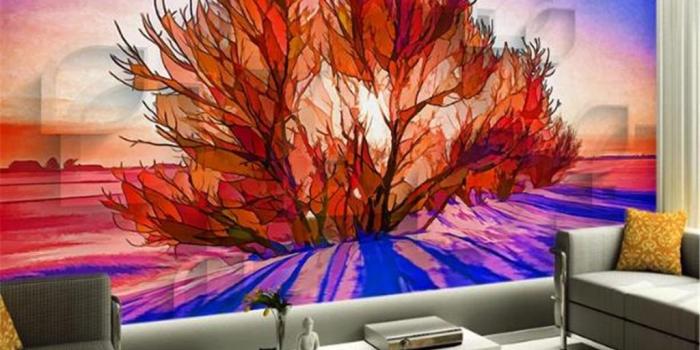 1024x930 Custom Any Size 3D Wallpaper 3D Geometric Beautiful Hand Painted Trees  Living Room TV Background Bound Wall Painting Wallpaper