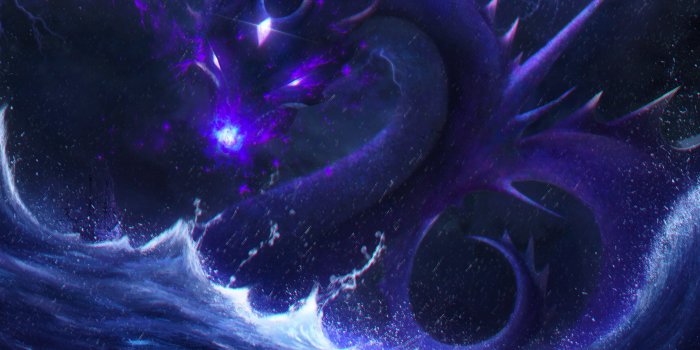 3840x2400 Download wallpaper 3840x2400 dragon, art, neon, waves, dark 4k ultra
