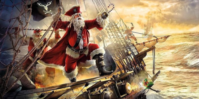 1920x1200 Pirate Santa Claus Funny Christmas Wallpaper | HD Christmas