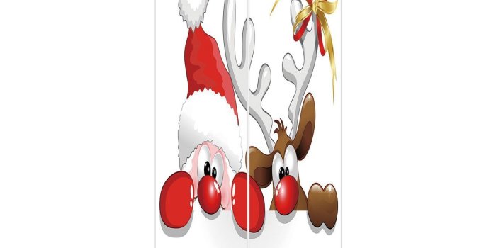 1300x1300 Amazon.com: 3d Door Wall Mural Wallpaper Stickers [ Christmas,Funny