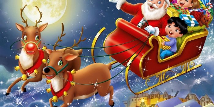 1920x1080 Funny Santa Cartoon Images Pictures Of Santas Sleigh | Christian
