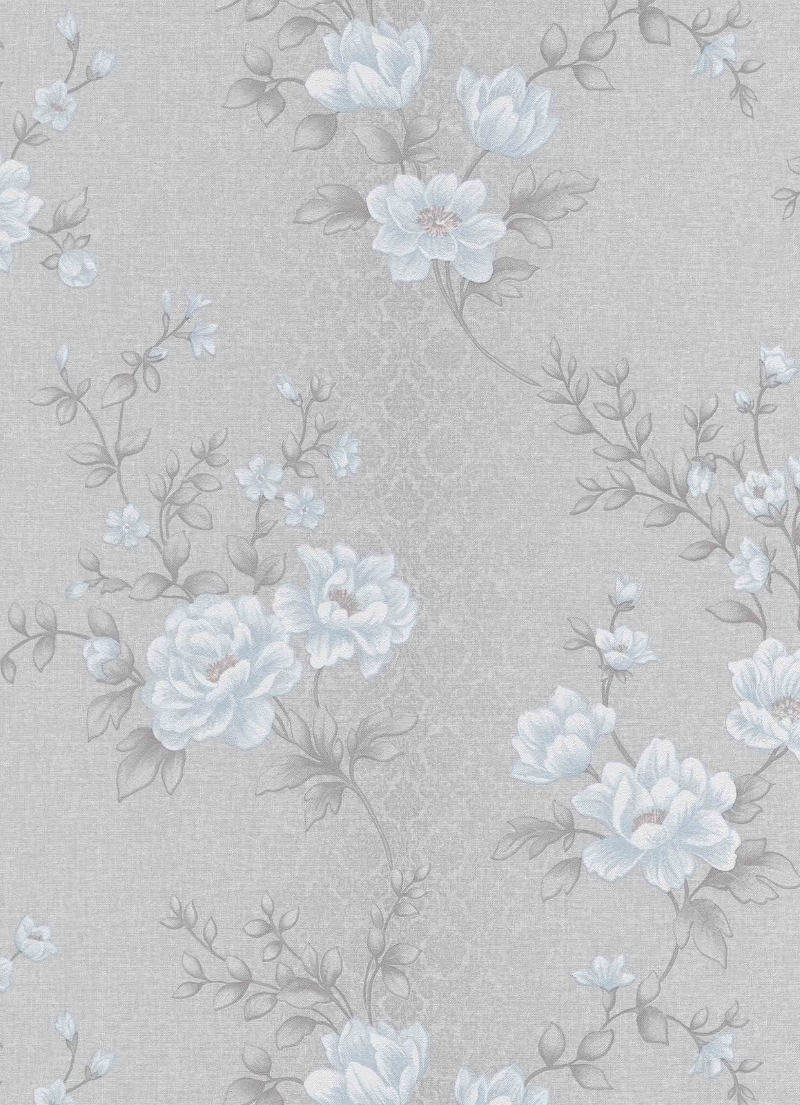 1159x1600 Wallpaper floral grey blue glitter Erismann 5989-08