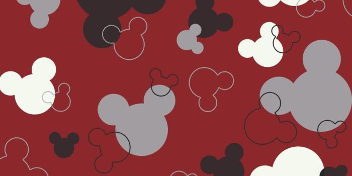 1000x1000 DK5928-Walt Disney Kids Mickey Mouse Heads Wallpaper-Red Background