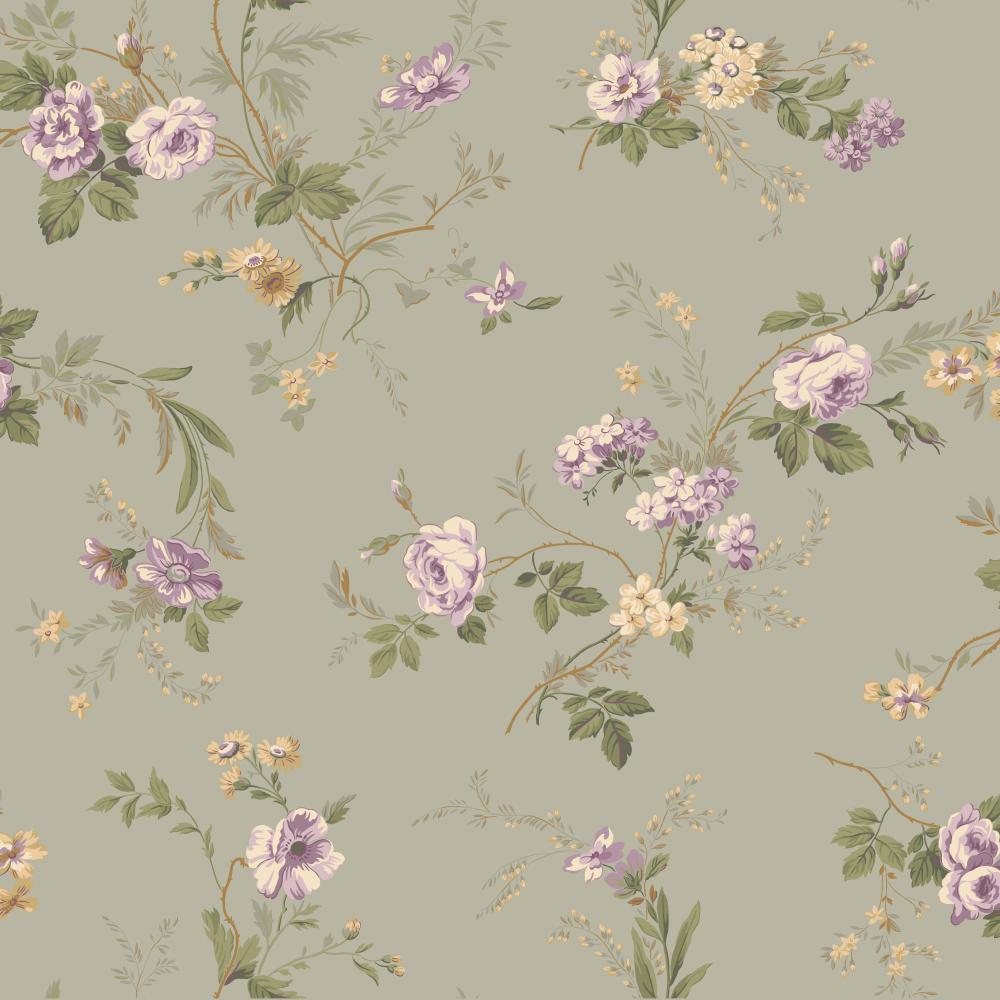 1000x1000 Keepsake Small Floral Trail Wallpaper Lilac-Grey GP7351