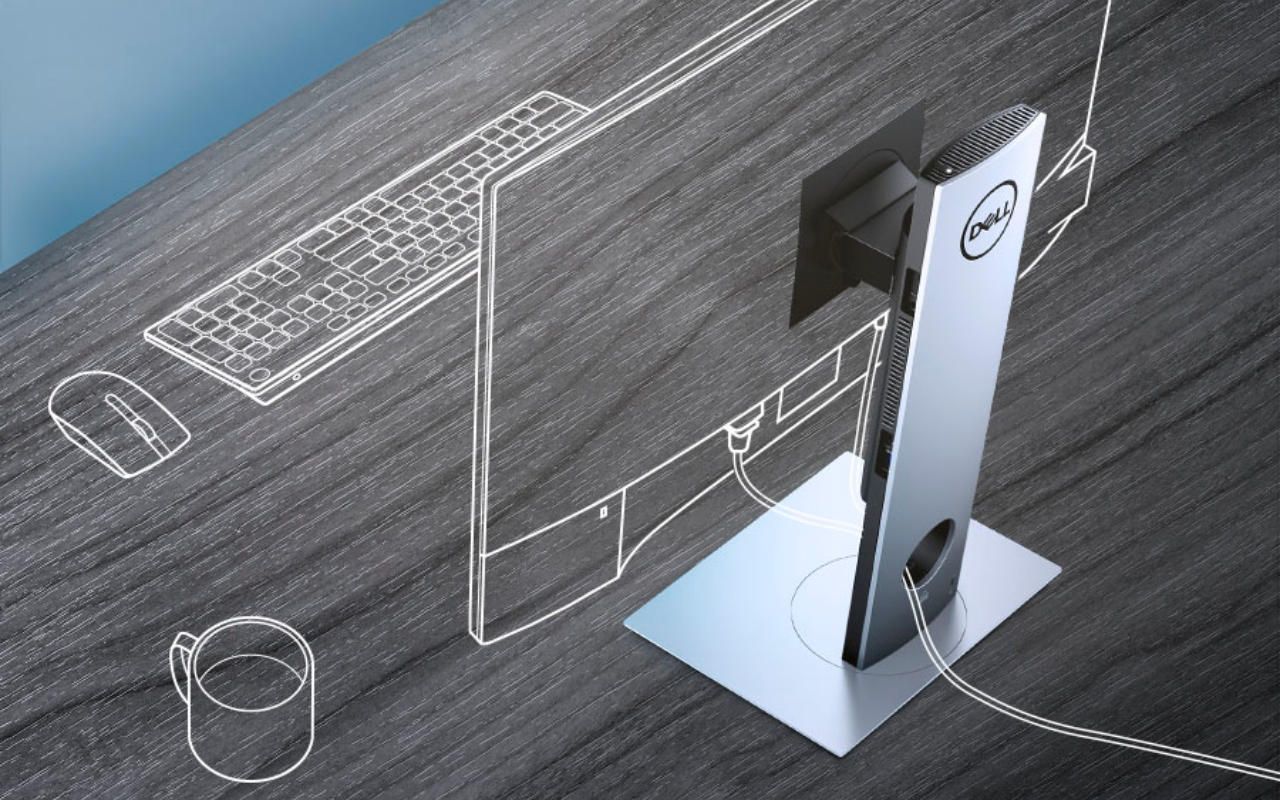 1280x800 Dell OptiPlex 7070 Ultra modular PC hides inside a monitor stand