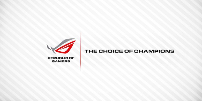 3440x1440 Republic of Games The Choice of Champions advertisement, ASUS, logo