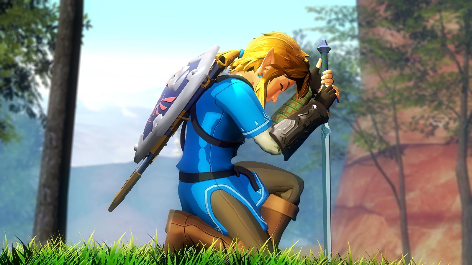 3840x2160 Wallpaper Legend of Zelda, gold hair boy, sword, Nintendo games