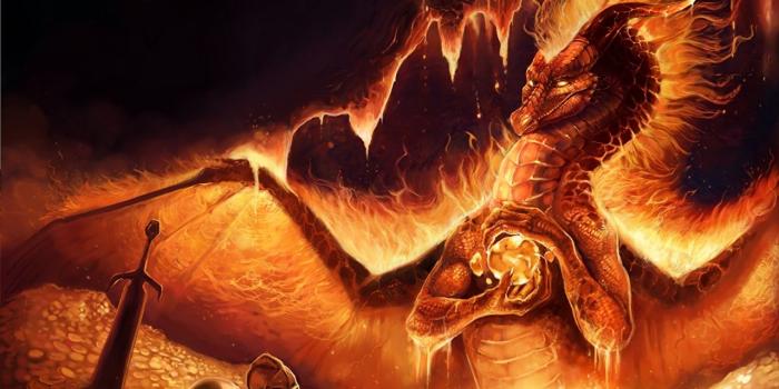 1280x844 Wallpapers Swords Skulls Dragons Gold Fantasy Fire