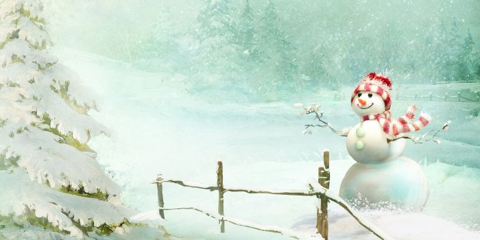 2880x1800 Christmas Snowman HD wallpaper