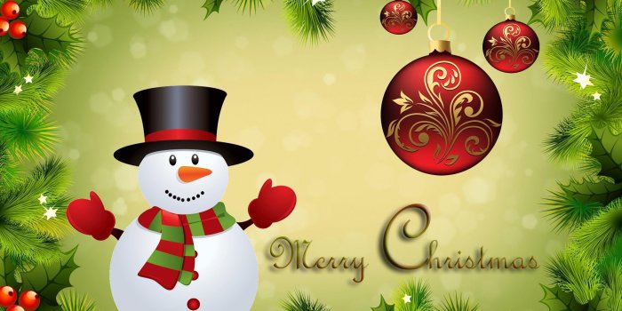 2560x1600 HD wallpaper: snowman illustration, Christmas, winter, cold