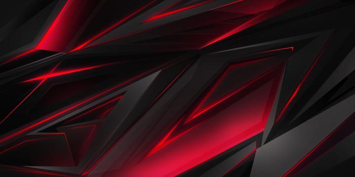 2560x1600 Black Red Abstract Polygon 3D 4K Wallpaper #45