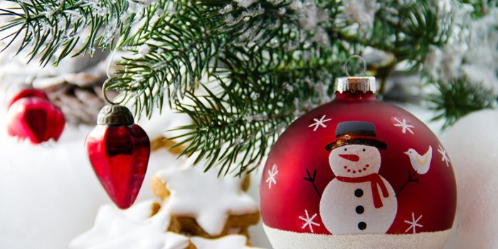 1280x853 Wallpaper New year Spruce Snowmen Balls Holidays